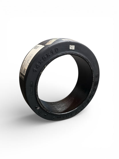 14x5x10smooth black rubber forklift tire